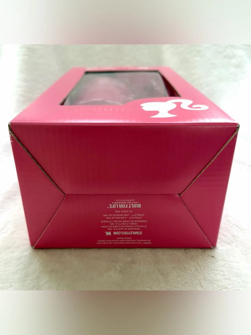 Limited Ed. Stanley BARBIE Quencher H2.0 Tumbler 40 OZ 1.18 L Bottle Pink NEW